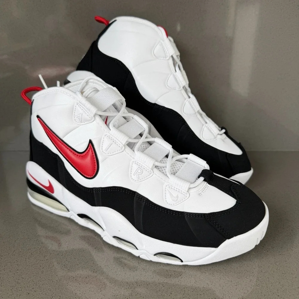 Nike Air Max Uptempo 95 White University Red Black Men's Size 11 CK0892-101 NEW